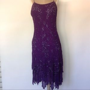 Purple bead party dress